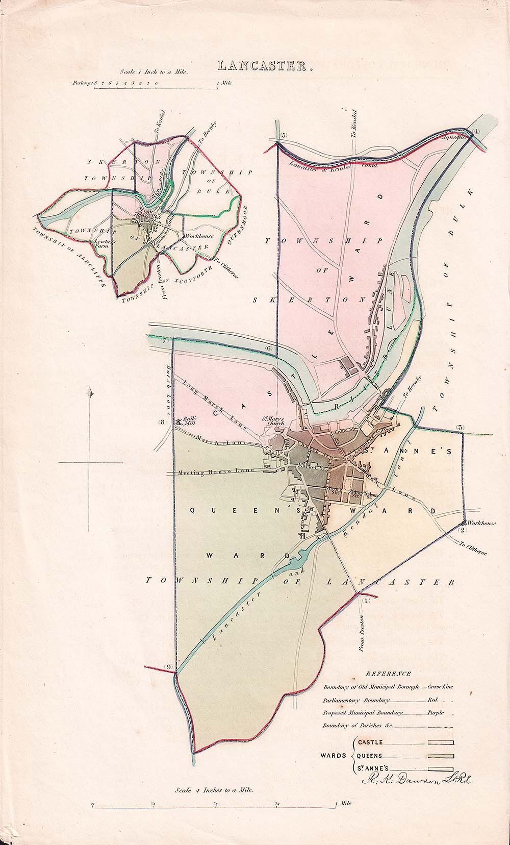 Lancaster Town Plan - RK Dawson  