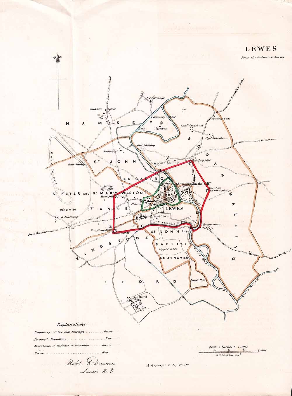 Lewes Town Plan - RK Dawson 