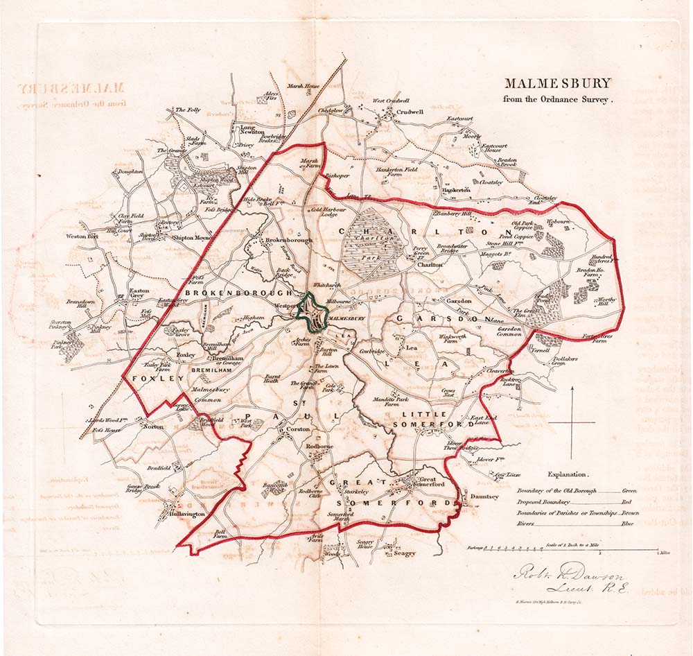 Malmesbury Town Plan - RK Dawson 