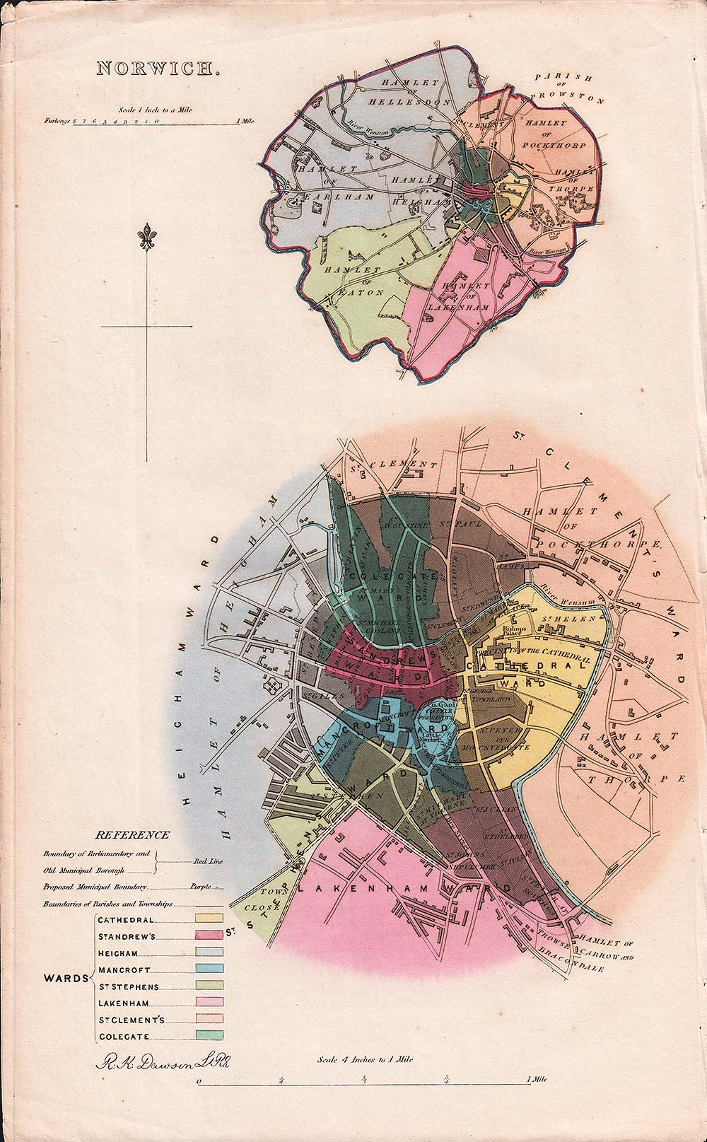 Norwich Town Plan - RK Dawson 