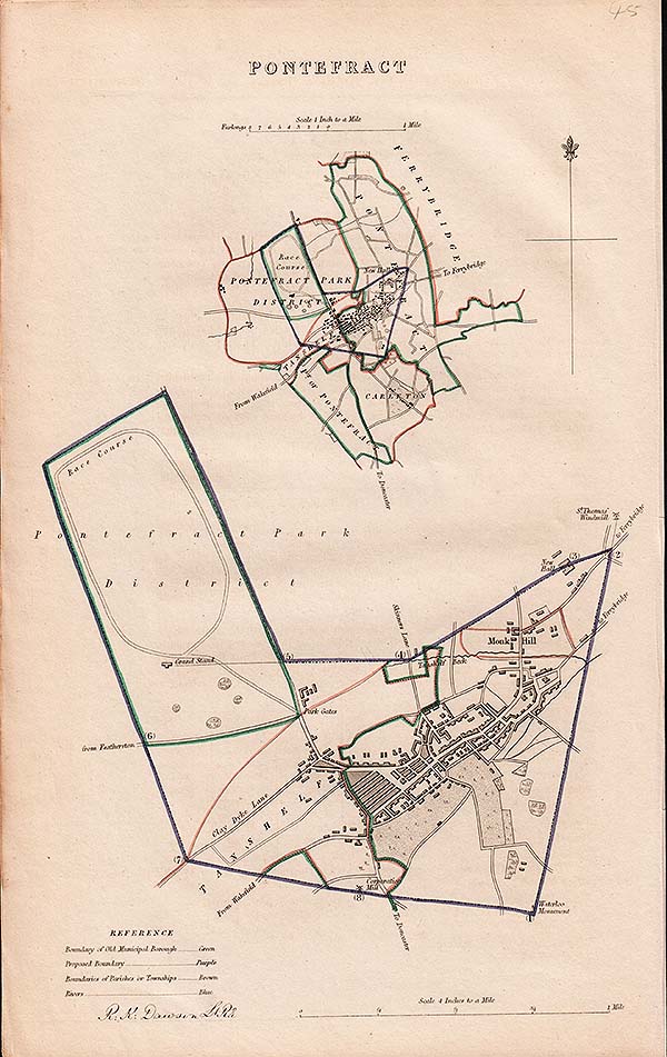 Pontefract Town Plan - RK Dawson 