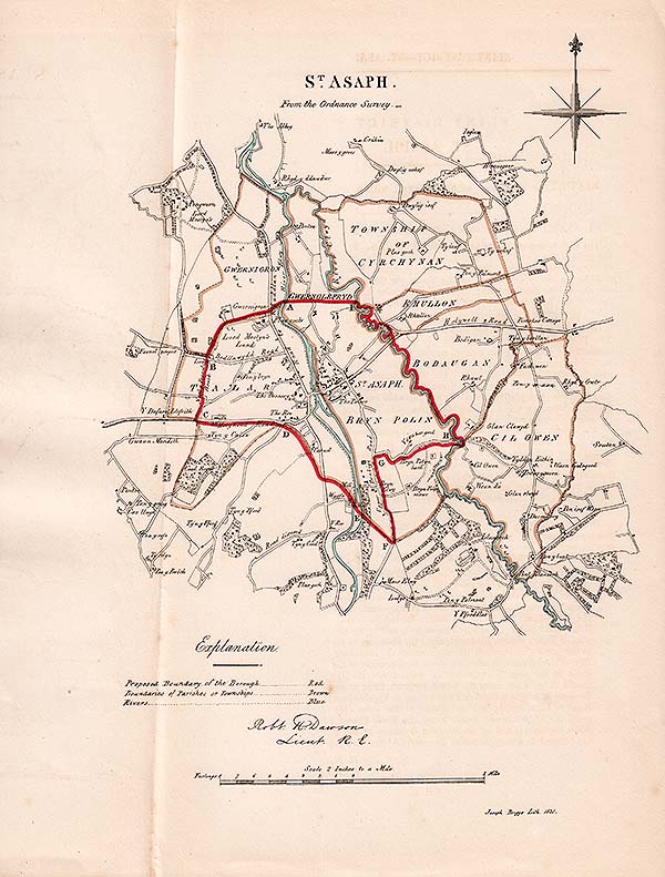 St Asaph Town Plan  -  RK Dawson