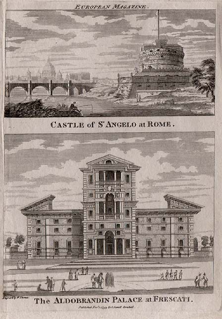 Castle at St Angelo at Rome and The Aldbrandin Palace at Frescati