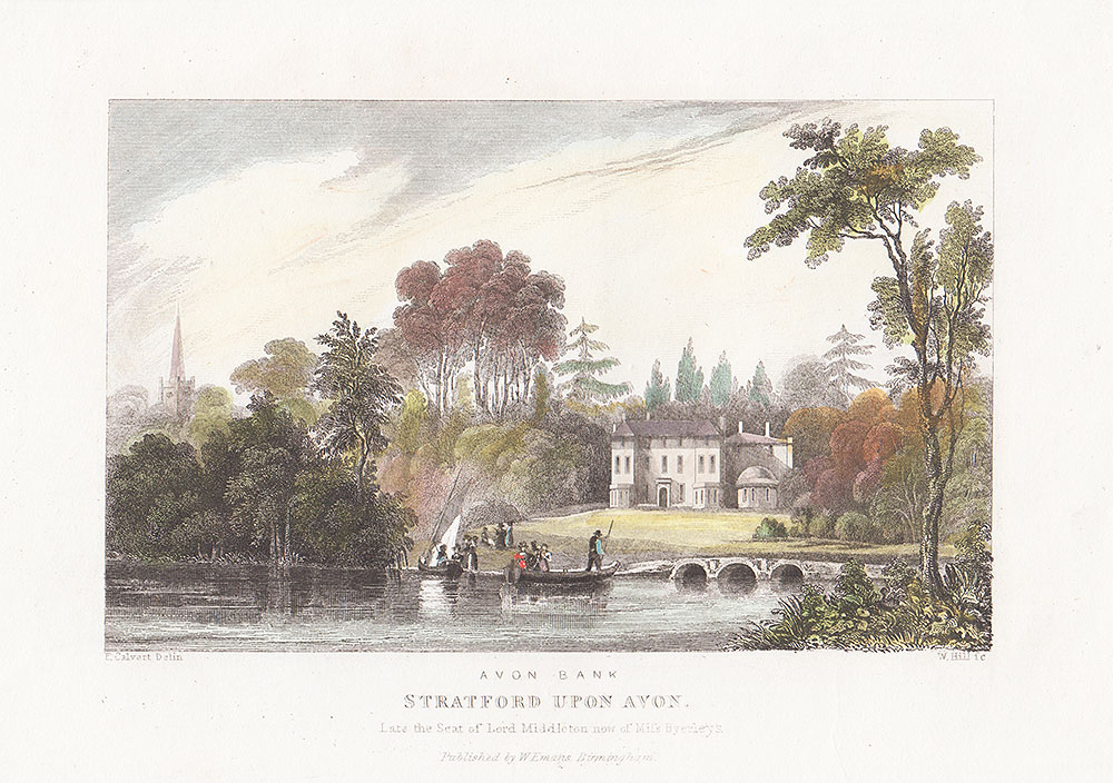 Avon Bank Stratford Upon Avon Late Seat of Lord Middleton now Miss Byerley's 