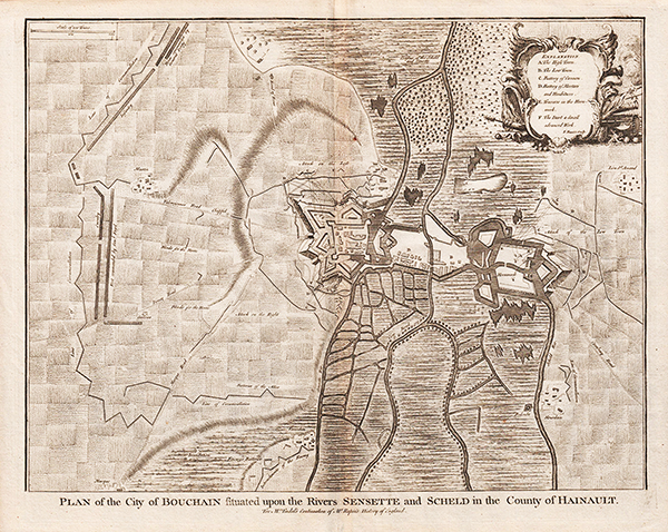 Plan of the City of Bouchain situated upon the Rivers Sensette and Scheld in the County of Hainault 