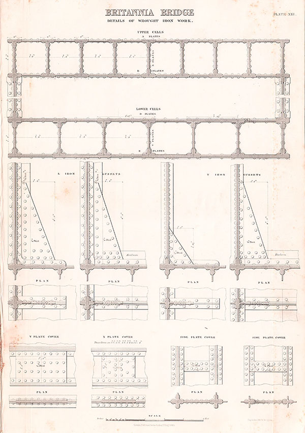 Britannia Tubular Bridge - Details of Wrought Iron Work
