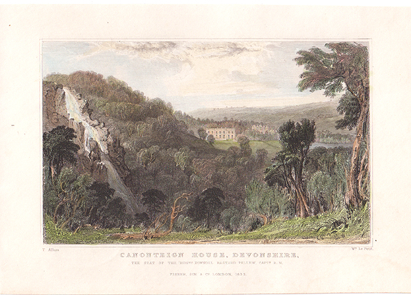 Canonteign House Devonshire The Seat of The Hon Pownoll Bastard Pellew Capt RN 