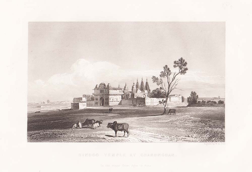 Hindoo Temple at Chandngoan.  In the route from Agra to Kota.