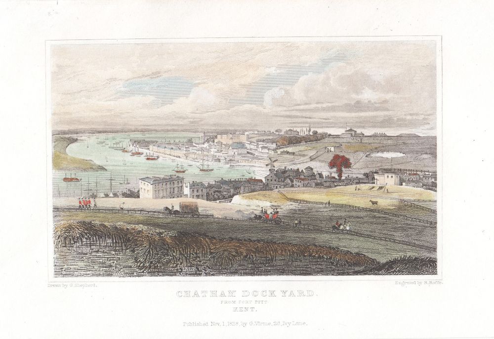 Chatham Dock Yard from Port Pitt, Kent.
