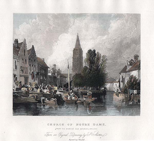 Church of Notre Dame  From the Marche' Aux Meubles - Bruges