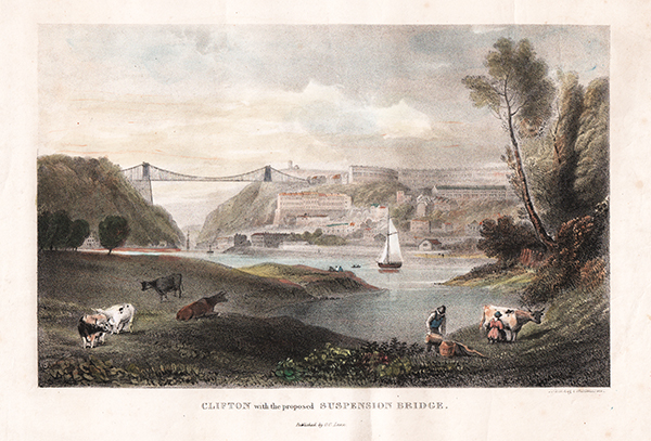 Clifton with the proposed Suspension Bridge