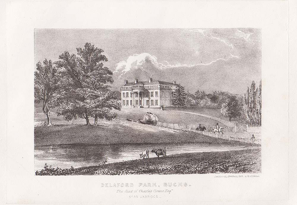 Delaford Park Bucks  The Seat of Charles Clowes  Esq Near Uxbridge