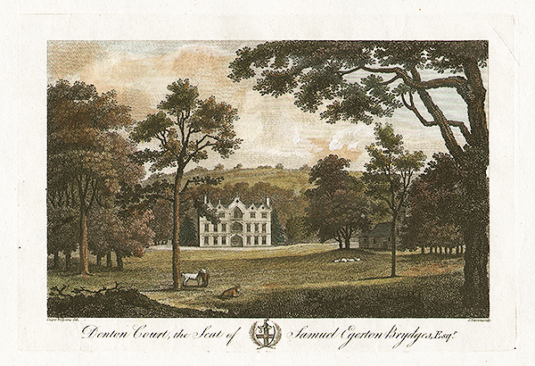 Denton Court the Seat of Samuel Egerton Brydges  Esq