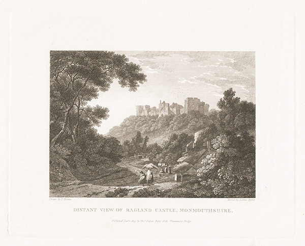 Distant view of Ragland Castle