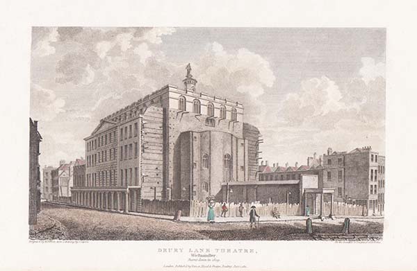 Drury Lane Theatre Westminster Burnt down in 1809 