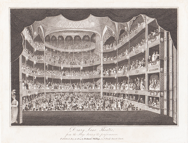 Drury Lane Theatre from the stage during a performance 