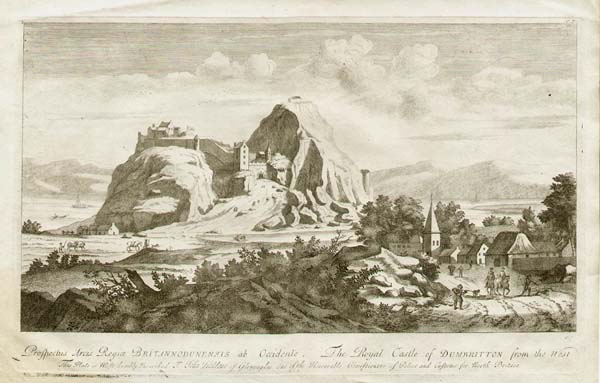 Prospectus Arcis Regiae Britannodunensis ab Occidente  The Royal Castle of Dumbritton from the West