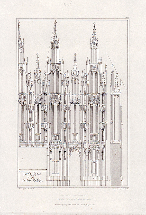 Durham Cathedral  One Half of the Alter Screen West Side