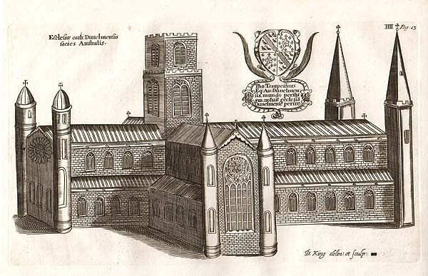 Ecclesiae Cath Dunelmensis facies Australis  Southern Exterior Of Durham Cathedral