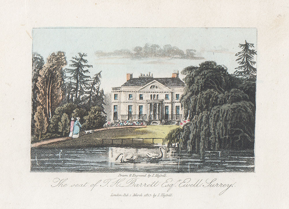 The Seat of TH Barrett Esq Ewell Surrey 