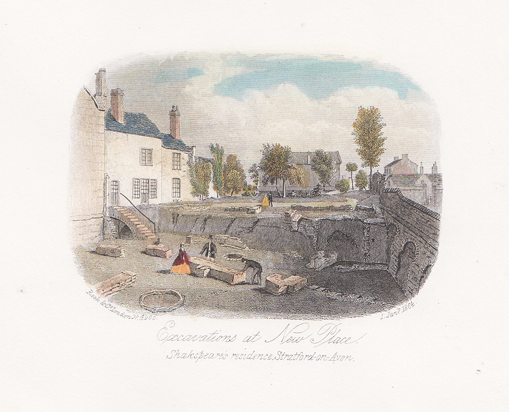 Excavations at New Place  Shakespeare's residence Stratford on Avon 
