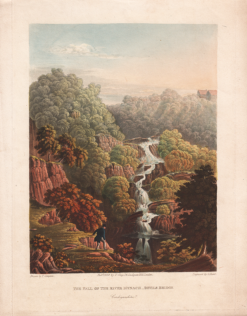 The Fall of the River Mynach - Devils Bridge.
