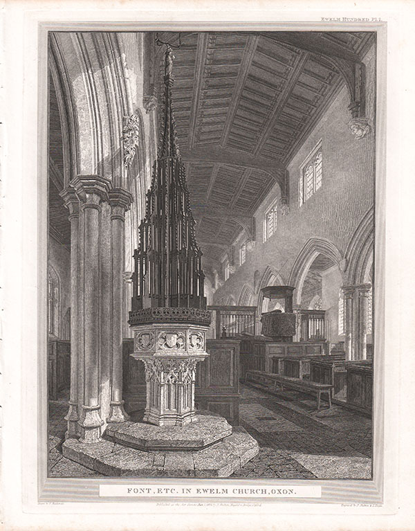 Font etc in Ewelm Church Oxon