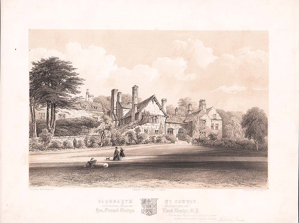 Gloddaeth Nr Conway  -  an ancient Mansion belonging to the Hon Edward Mostyn Lloyd Mostyn  MP  