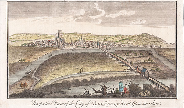 Perpective View of the City of Gloucester in Gloucestershire