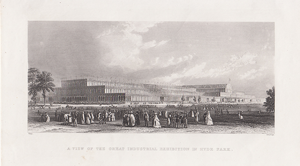 A view of the Great Industrial Exhibition in Hyde Park 