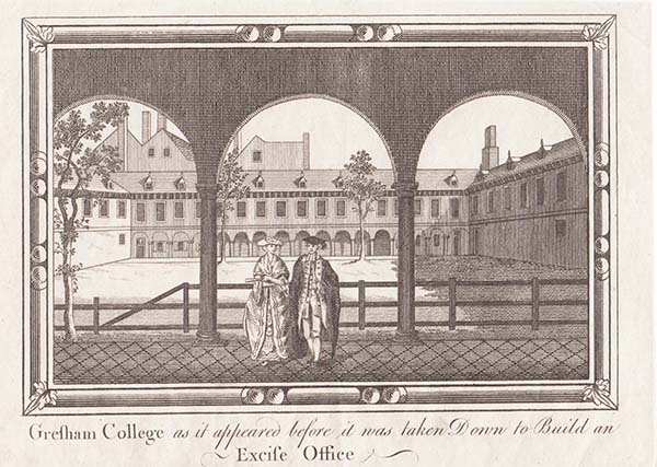 Gresham College as it appeared before it was taken down to build an Excise Office