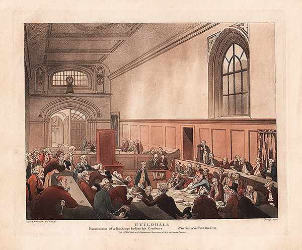 Guildhall  Examination of a Bankrupt before his Creditors  Court of Kings Bench