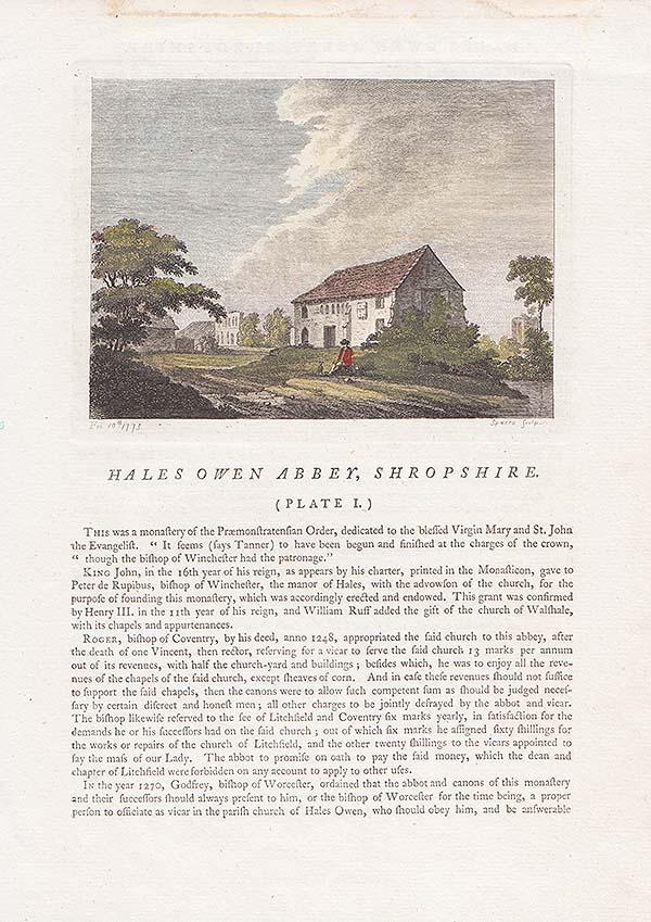 Hales Owen Abbey Shropshire Plate 1