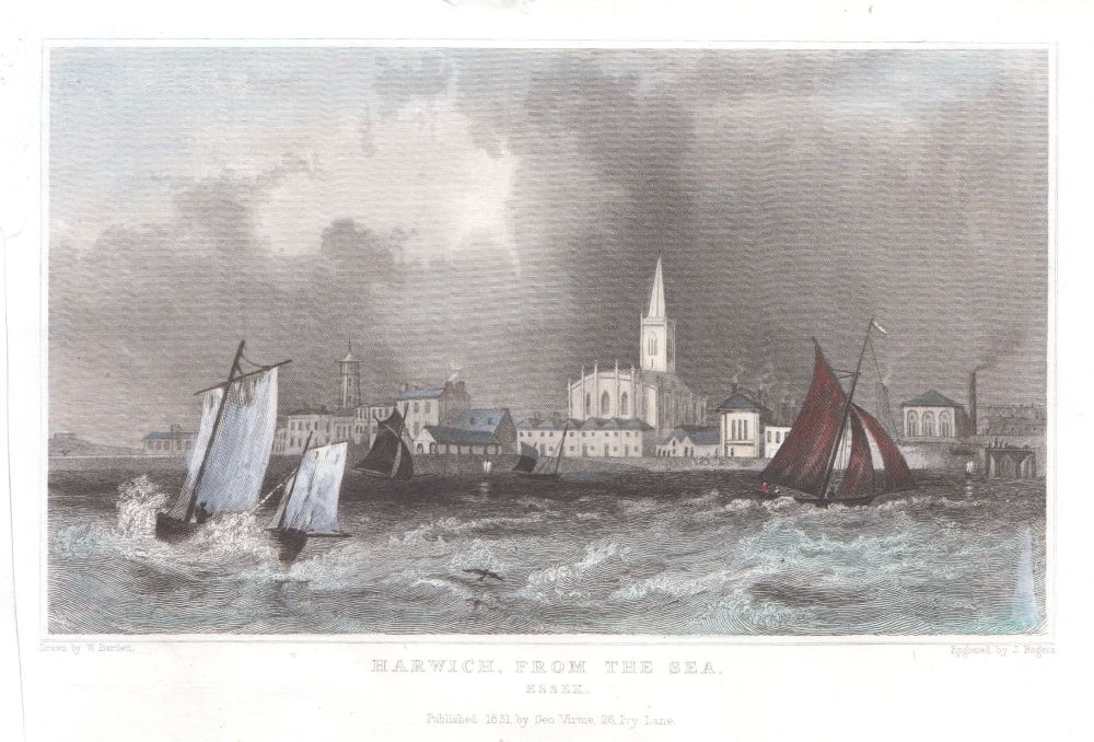 Harwich from the sea, Essex.