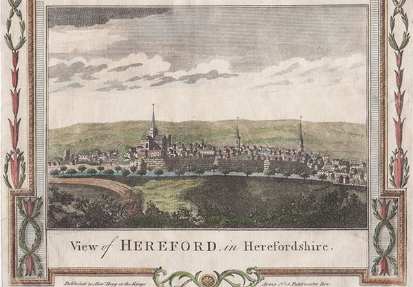 View of Hereford in Herefordshire 