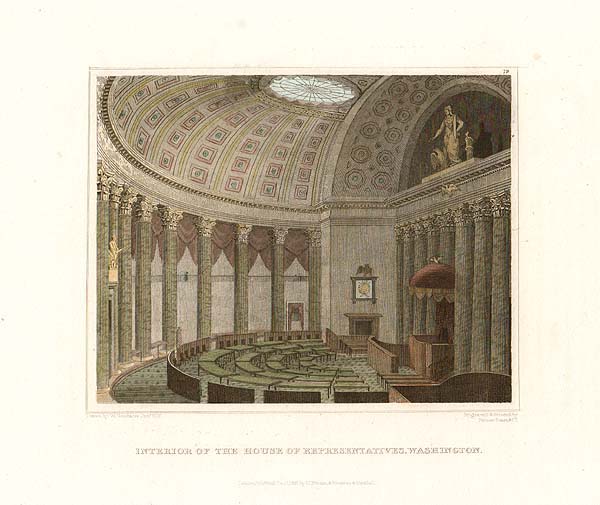 Interior of the House of Representatives Washington