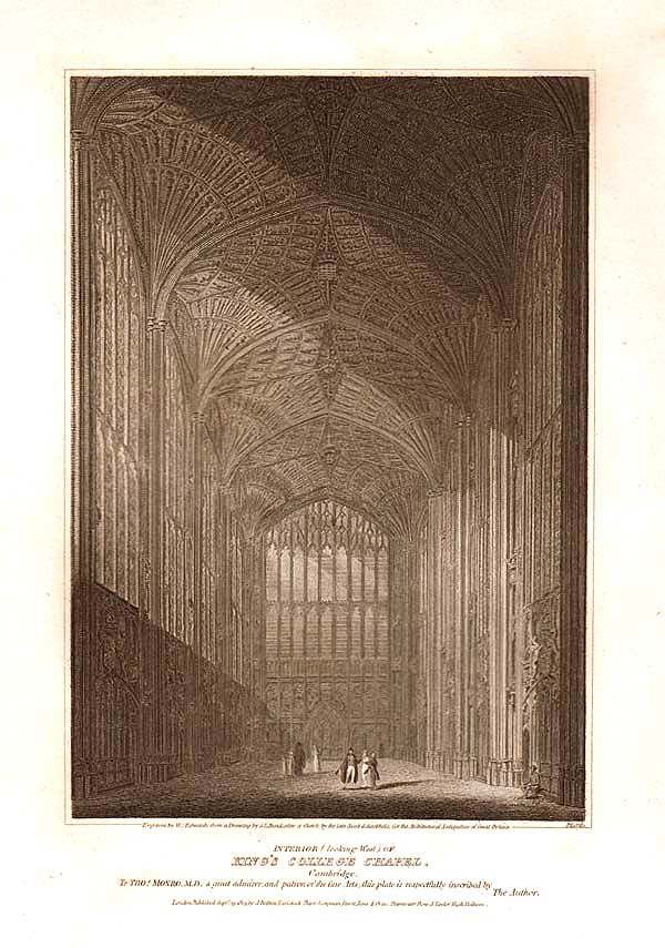 Interior looking West of King's College Chapel Cambridge