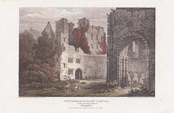 Interior of Ludlow Castle with the Circular Chapel Shropshire