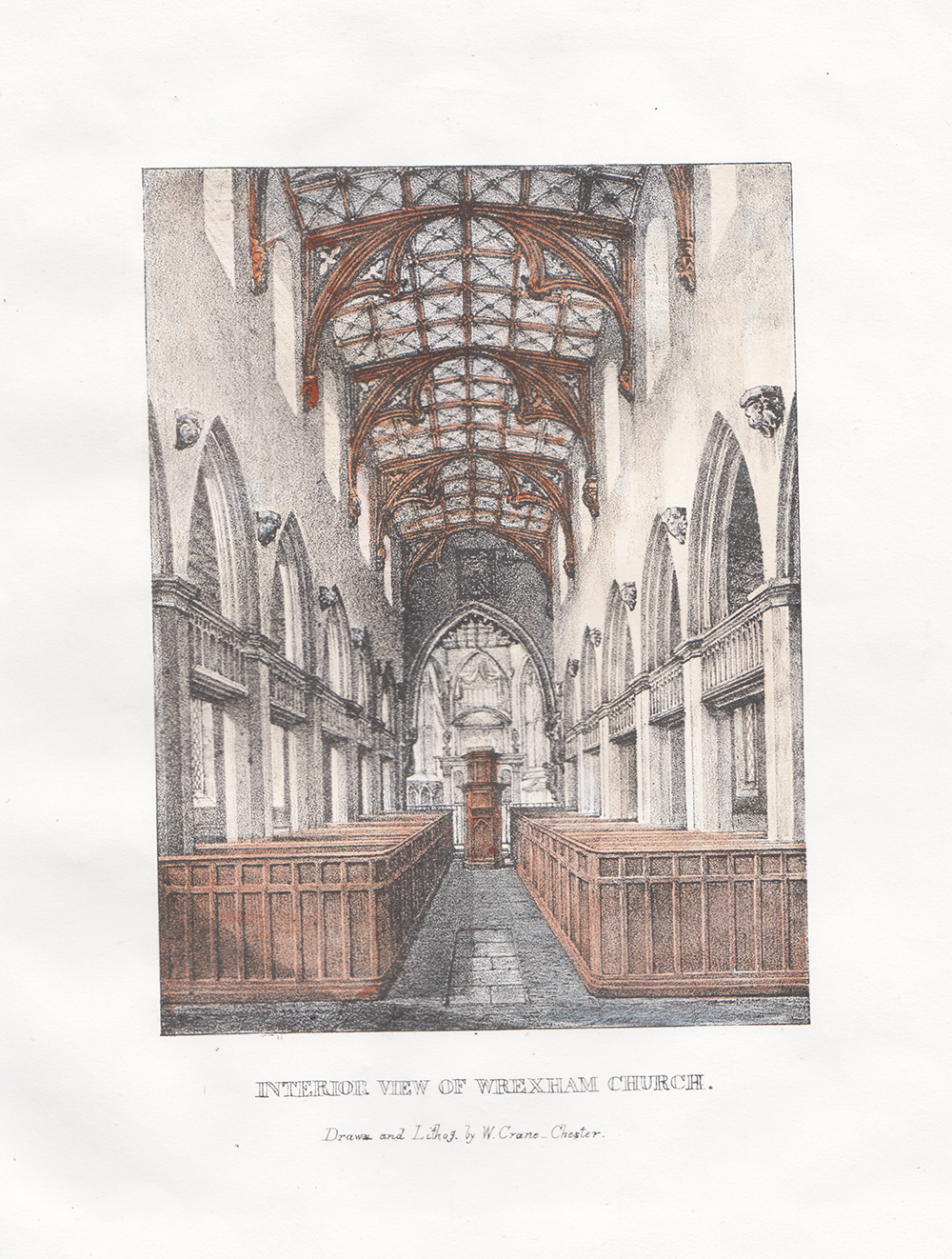 Interior View of Wrexham Church.