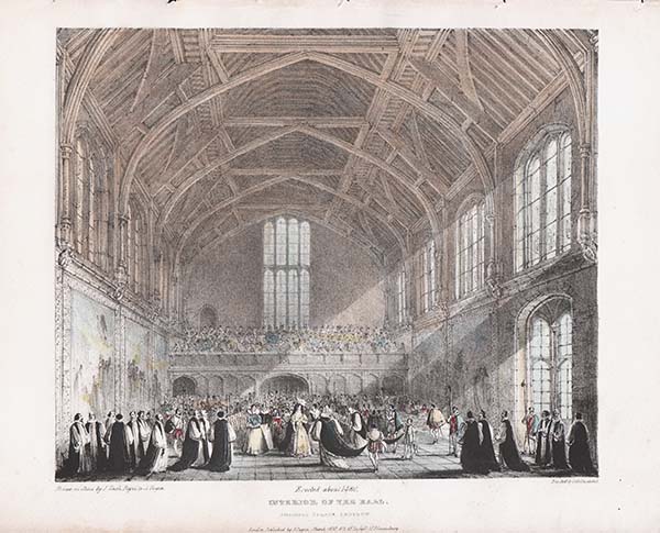 Erected about 1480  Interior of the Hall Episcopal Palace Croydon