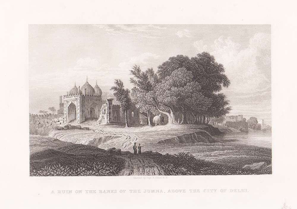 A Ruin on the banks of the Jumna, above the city of Delhi.