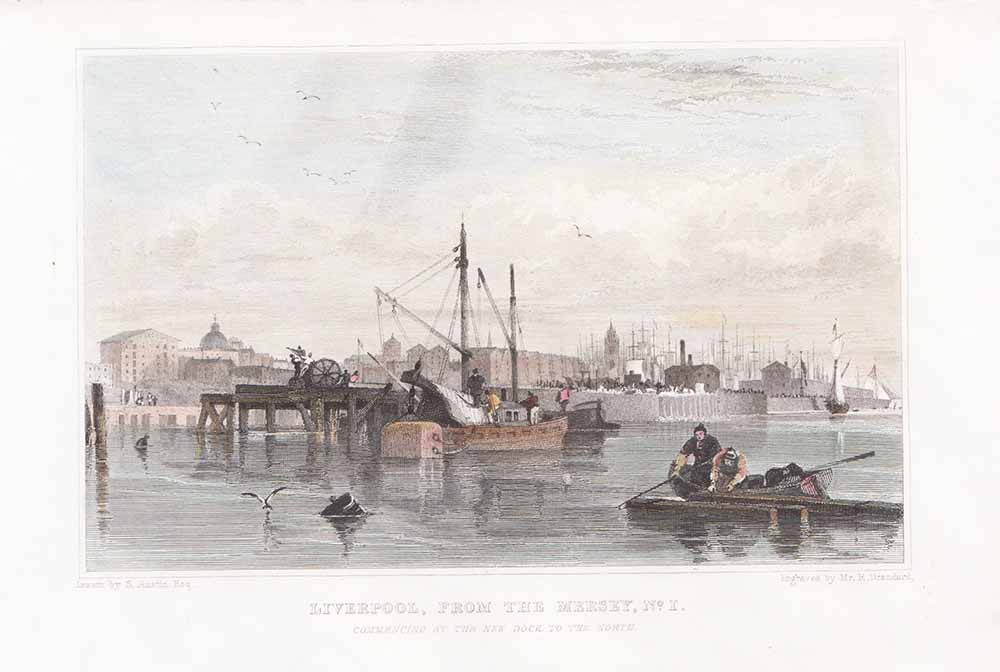Liverpool from the Mersey. No.I. Commencing at the New Dock to the North.