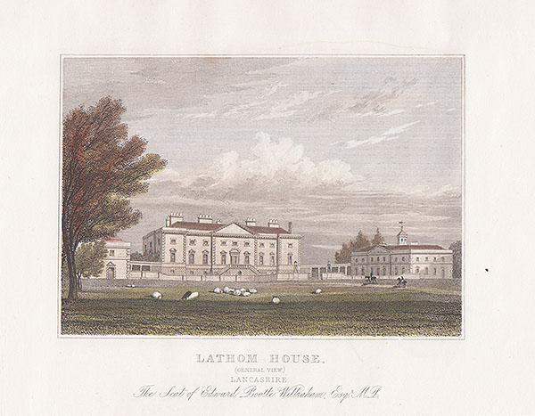 Lathom House General View The Seat of Edward Bootle Wilbraham Esq MP