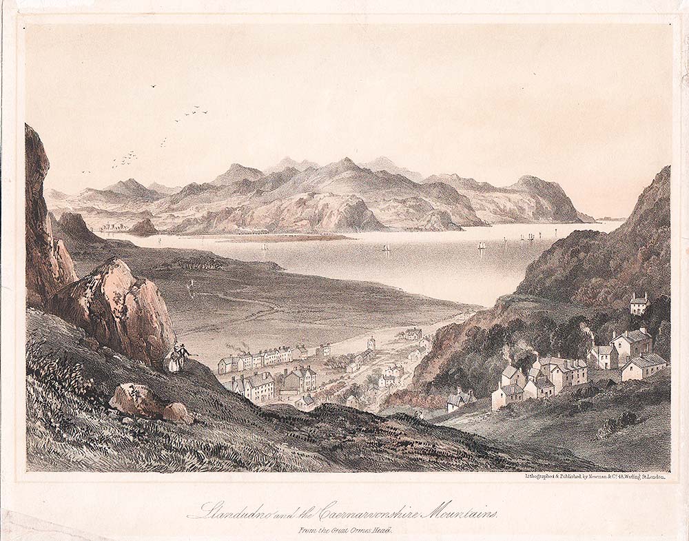 Llandudno and the Caernarvonshire Mountains from the Great Orme's Head