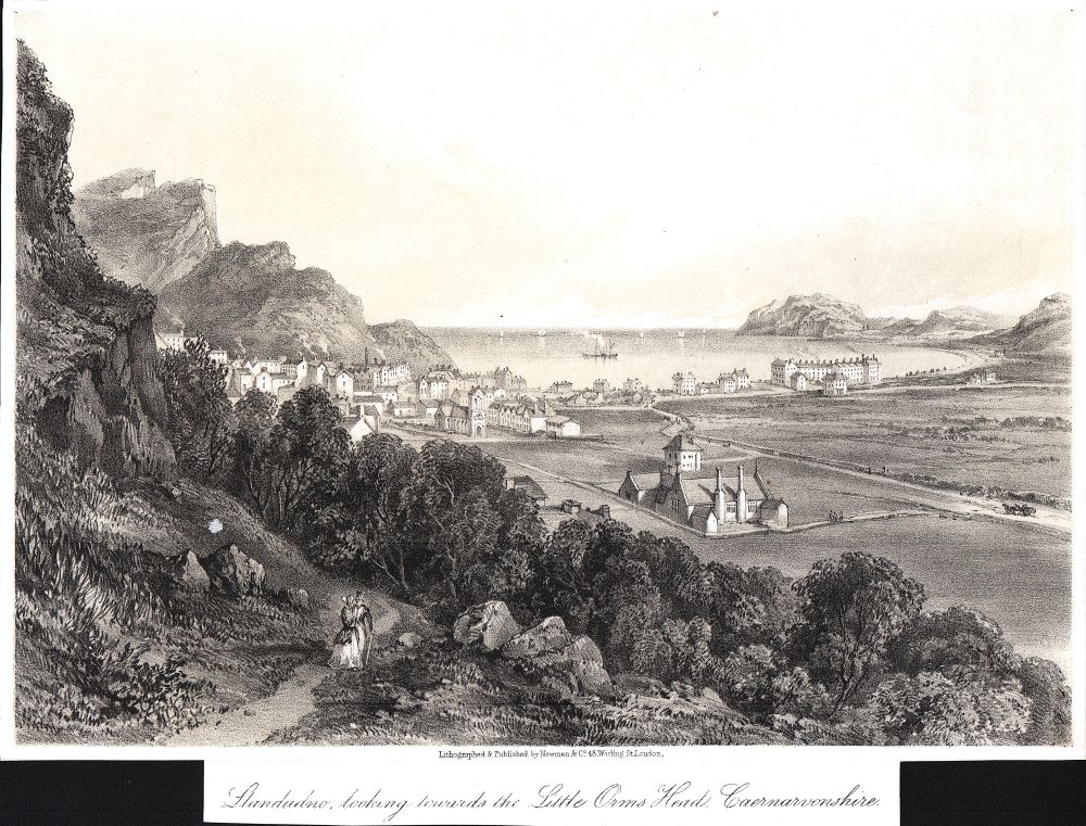 Llandudno, looking towards the Little Orms Head, Caernarvonshire.