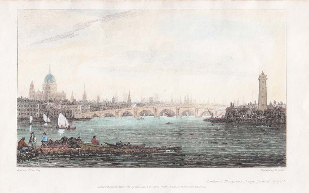 London and Blackfriars Bridge from Hungerford.