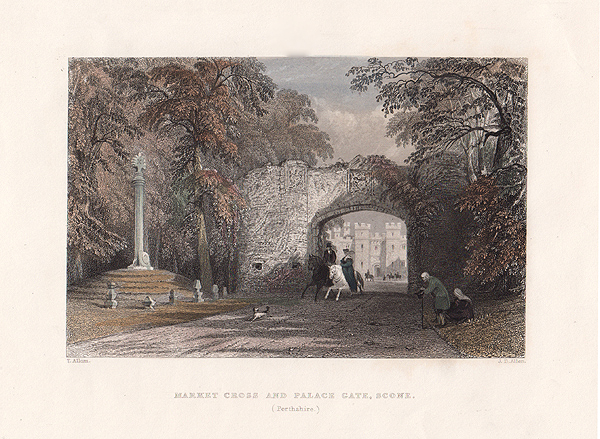 Market Cross and Palace Gate Scone  Perthshire