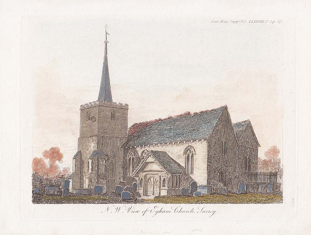 N W View of Egham Church Surrey