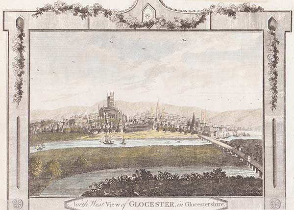 North West View of Glocester in Glocestershire 