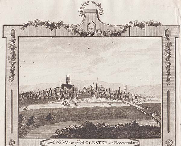 North West View of Glocester in Glocestershire 